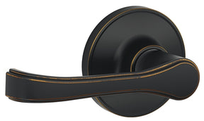 Schlage J Series J10TOR716 Passage Lever, Mechanical Lock, Aged Bronze, Metal, Residential, 3 Grade, ADA Compliant