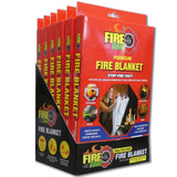 Fire Gone FGB6-7109 Fire Blanket, 39-3/8 in L, 39-3/8 in W, Fiberglass, Pack of 6