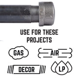 STZ Industries 1/2 in. FIP each Black Malleable Iron Cap, Pack of 5