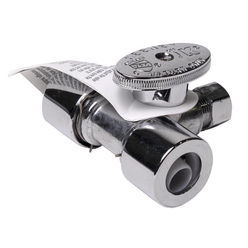 Ace Quick Lock 3/8 in. PTF in. X 3/8 in. PTC Brass Shut-Off Valve