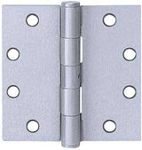Tell Manufacturing H4040 Series HG100322 Square Hinge, 4 in H Frame Leaf, Satin, Stainless Steel