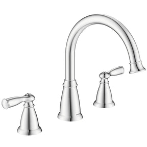 Moen Banbury Series 86924 Tub Faucet, 1.6 gpm, 2-Faucet Handle, Lever Handle, Stainless Steel, Chrome Plated