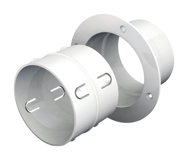 Ace EZ Dock 6 in. L X 4 in. D Silver/White Plastic Dryer Clean Out Connector