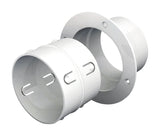 Ace EZ Dock 6 in. L X 4 in. D Silver/White Plastic Dryer Clean Out Connector