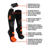 ActionHeat AH-SK-AA-03-S-M Battery Heated Socks, Unise, S/M, Cotton/Spandex/Wool, Black, Pack of 3