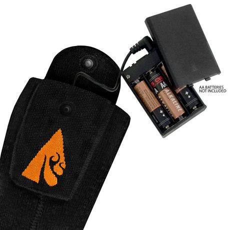ActionHeat AH-SK-AA-03-L-XL Battery Heated Socks, Unise, L/XL, Cotton/Spandex/Wool, Black, Pack of 3