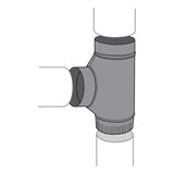 Imperial 7 in. X 7 in. X 7 in. Steel Stove Vent Single Tee