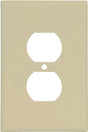 Eaton 2142V-BOX Outlet Wallplate, 5-1/4 in L, 3-1/2 in W, 1-Gang, Thermoset, Ivory, Screw, Surface, Pack of 10