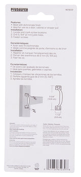 ProSource 20911CZB-PS Door Pull, 1-1/2 in W, 5-3/4 in D, 1-3/8 in H, Steel, Dichromate