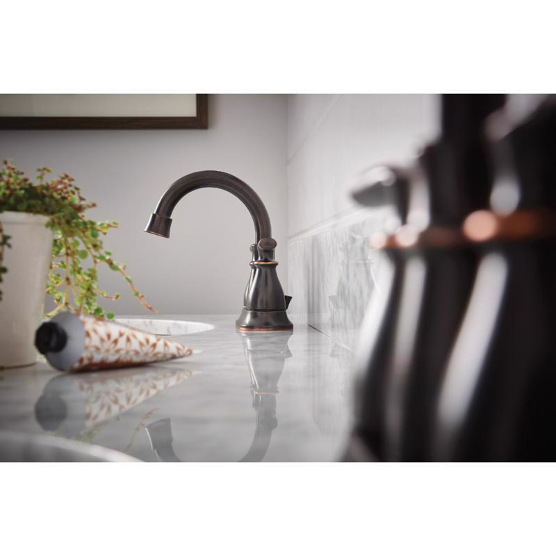 Moen Hilliard Bronze Traditional Bathroom Faucet 4 in.