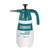 Chapin 1046 Hand Sprayer, 48 oz Capacity, Polyethylene Tank, 42 in L Hose, Cone Nozzle, Green/White