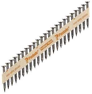 Paslode Positive Placement 650199 Series Connector Nail, Paper Tape Collation, 2-1/2 in L, Steel, Brite, 2500/CT