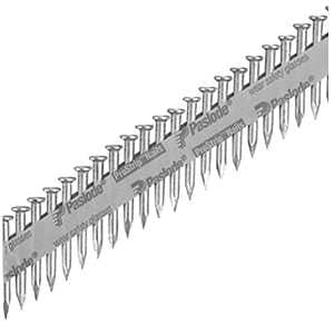 Paslode 650197 Series Connector Nail, Paper Tape Collation, 1-1/2 in L, Metal, Galvanized, Smooth Shank, 4000/CT