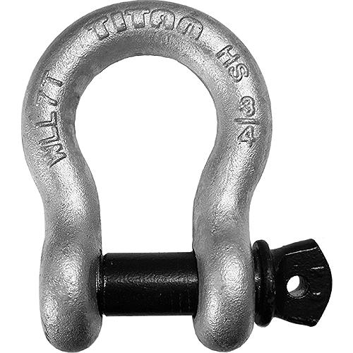 High Strength Galvanized Bow Shackle, 3/4″