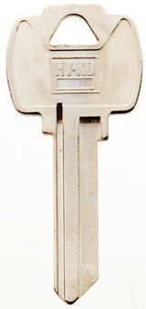 Hy-Ko 11010FA3 Key Blank, Brass, Nickel, For: Falcon Cabinet, House Locks and Padlocks, FA3 Key Number, Pack of 10