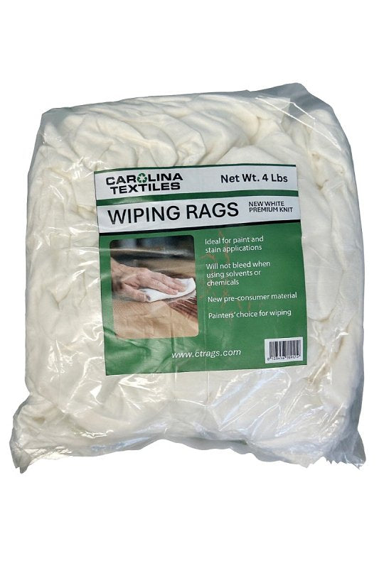 All Rags N523-4PB Washed Rag, Knit, White
