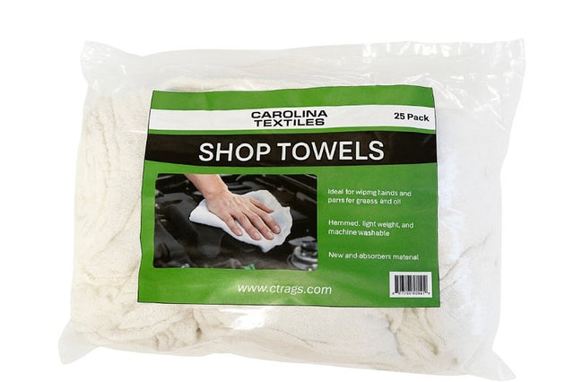 All Rags N012W-25PK Prewashed Shop Towel, Cotton