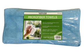 All Rags M105B-12PK Cleaning Towel, 16 in L, 16 in W, Microfiber, Blue, 12 PK