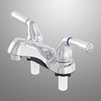 Home Plus Chrome Contemporary Centerset Bathroom Sink Faucet 4 in.