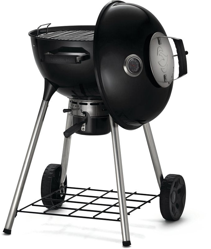 Napoleon Premium 18 NK18K-LEG-3 Charcoal Kettle Grill, 17.5 sq-in Primary Cooking Surface, Black