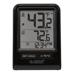 La Crosse 308-1409BNH-CBP Wireless Thermometer, Battery, Digital, 32 to 122 deg F, Digital Display, Black, Pack of 6