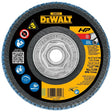 DEWALT HP DW8313 Flap Disc, 4-1/2 in Dia, 5/8-11 Arbor, 80 Grit, Medium, Zirconia Abrasive, Fiberglass Backing