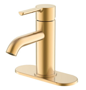 Boston Harbor 25PB019-007 Lavatory Faucet, 1-Faucet Handle, Brass, Champagne Gold, Ergonomic, Lever Handle