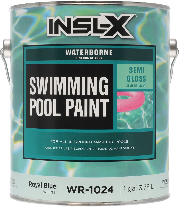 Insl-X WR102409201 Swimming Pool Paint, Acrylic, Semi-Gloss, Royal Blue, 1 gal Can, Pack of 2