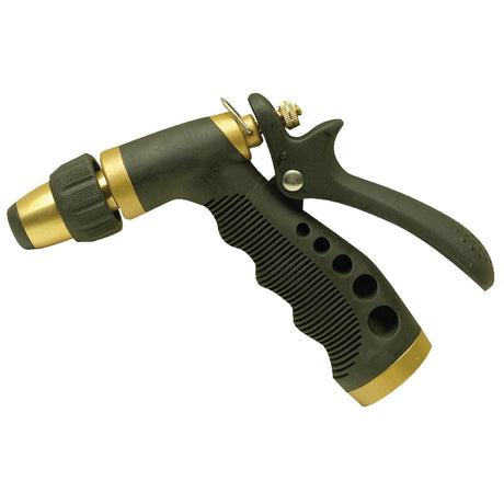Seachoice 79631 Brass Hose Nozzle With Adjustable Spray Locking Lever