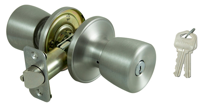 ProSource TS600BRA4V Entry Knob, Stainless Steel, K3, KW1 Keyway, 3 Grade, Pack of 3