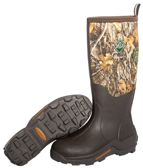 The Original Muck Boot Company Woody Max Series WDM-RTE-RTR-140 Men's Hunting Boots, 14, M W, Brown/RealTree Edge Camo