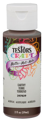 Testors 297439 Acrylic Craft Paint, Matte, Earthy, 2 oz Bottle