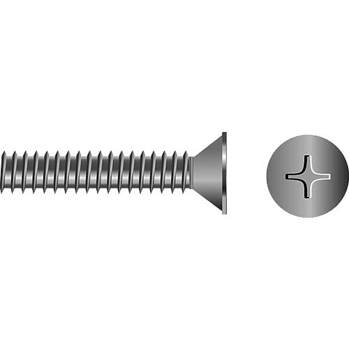 Phillips Machine Screw - Flat Head, M8-1.25 x 20