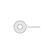 Nylon Flat Washer#6, 0.32" Thick, OD 3/8"