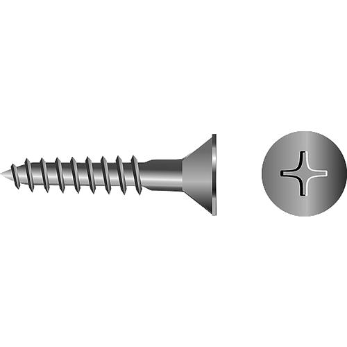 Phillips Wood Screw - Flat Head, #12 x 2-1/2"