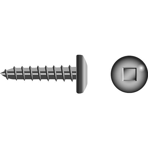 Square Tapping Screw - Pan Head, #14 x 1"