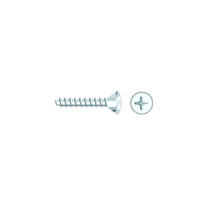 Seachoice 01800 Chrome Plated SS Phillips Tapping Screw - Oval Head, #8 x 1/2"