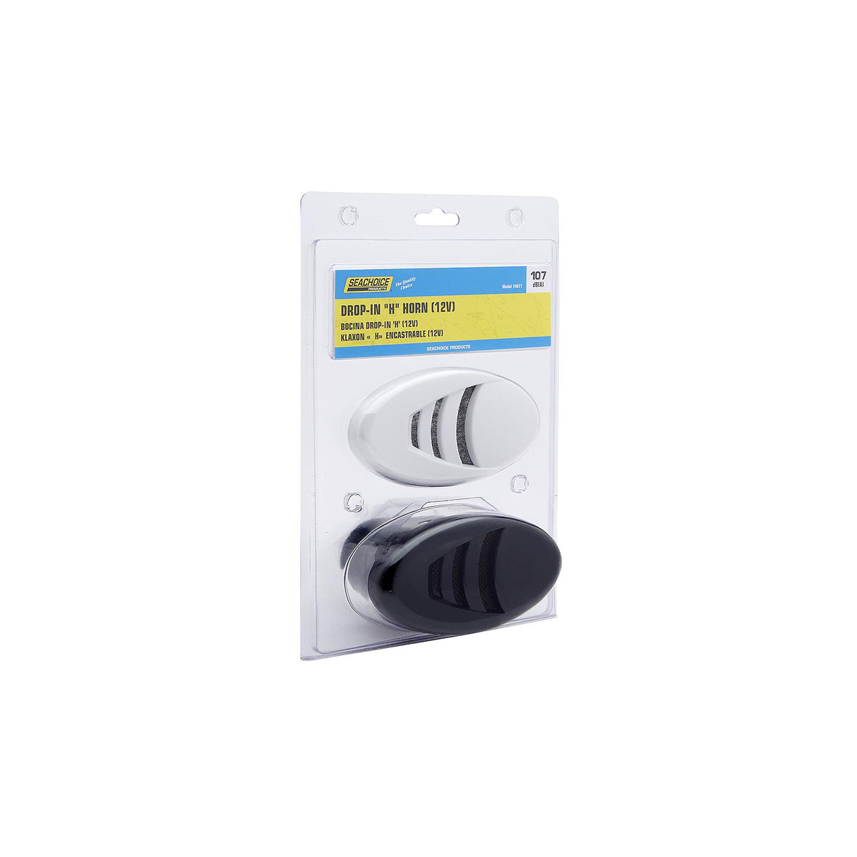 Seachoice 14611 Drop-In Horn With Black and White Grills