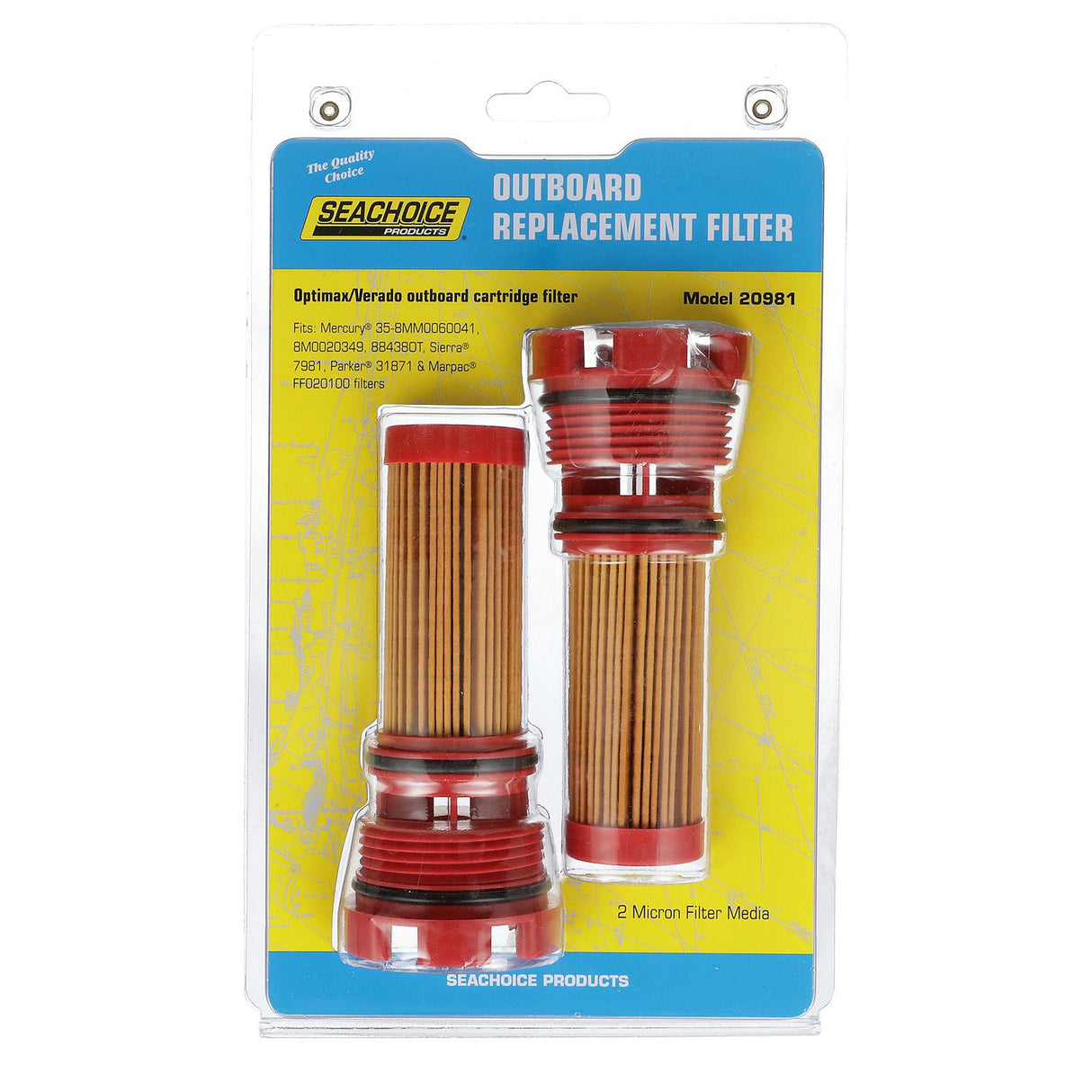 Seachoice 20981 Twin Pack Outboard Replacement Filter, 2/pk