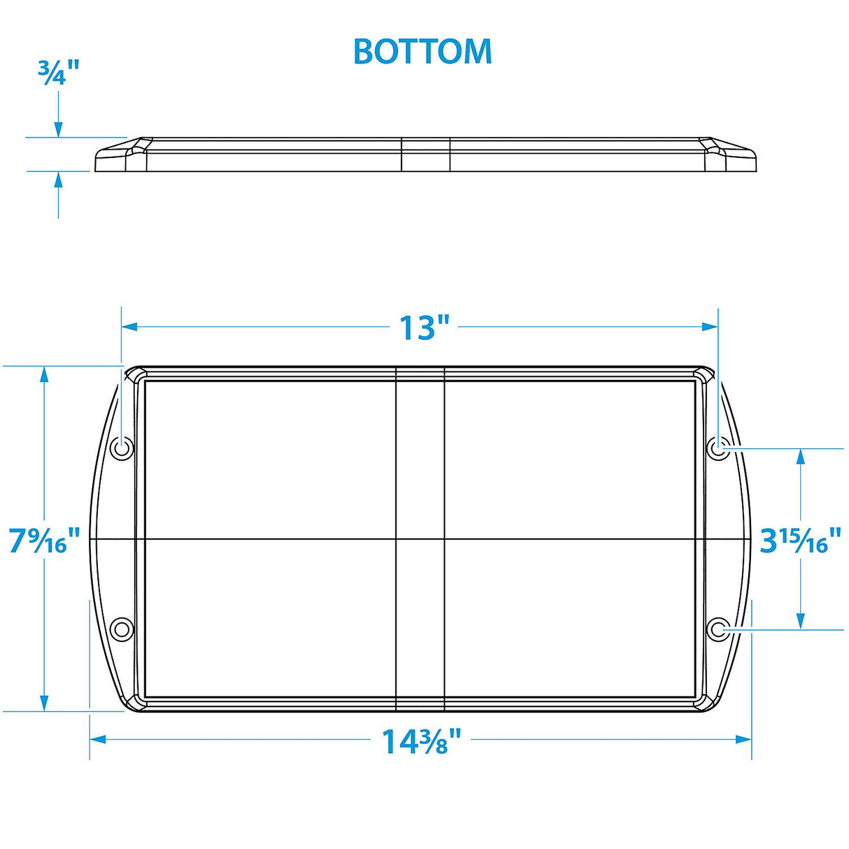 Seachoice Premium Battery Tray With Stainless Steel Hold Down Rods