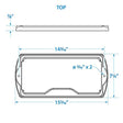 Seachoice Premium Battery Tray With Stainless Steel Hold Down Rods