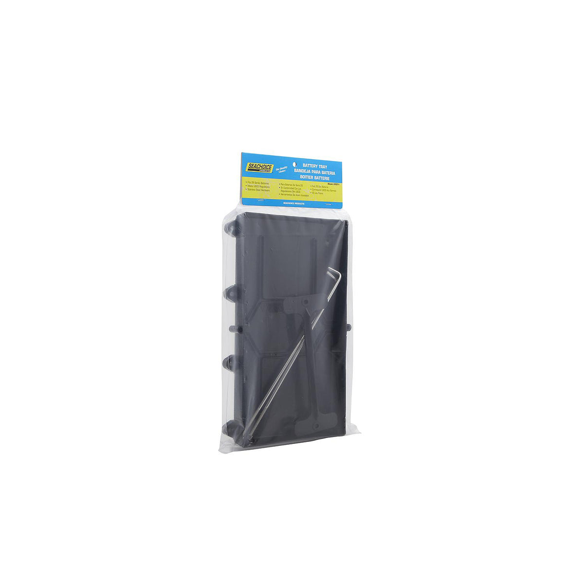 Seachoice 22071 Battery Tray With Stainless Steel Hold Down Rods