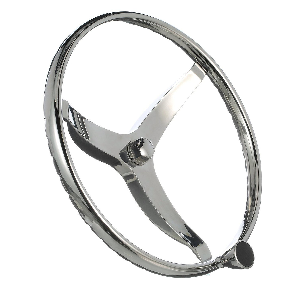 Seachoice Stainless Steel Sports Steering Wheel With Turning Knob