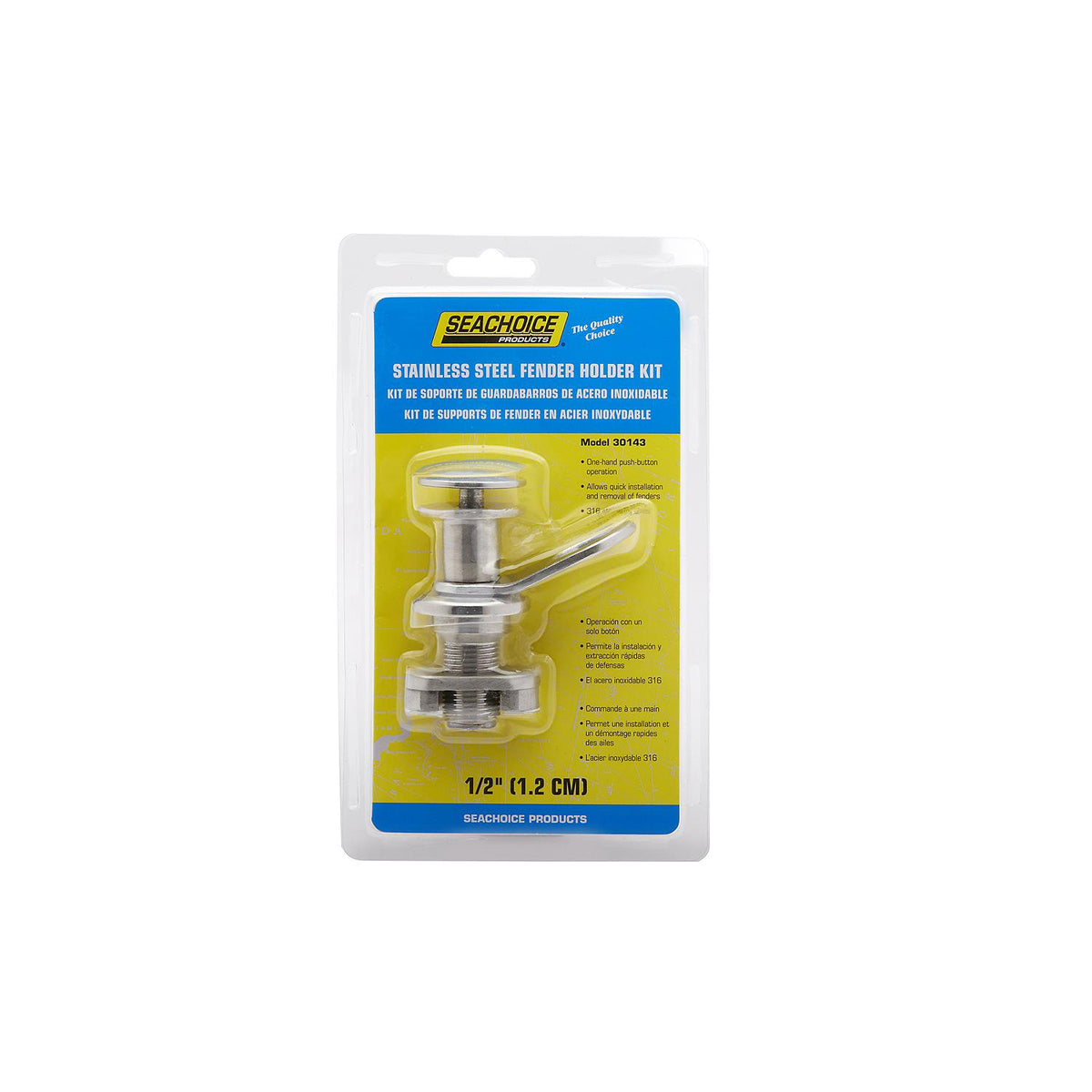 Seachoice 30146, Stainless Steel Fender Holder Kit, 1/2″