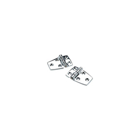 SeaChoice 50-34401 (2) 2-1/4″ x 1-1/2″ Chrome Plated Zinc 3/4″ Short Side Hinges