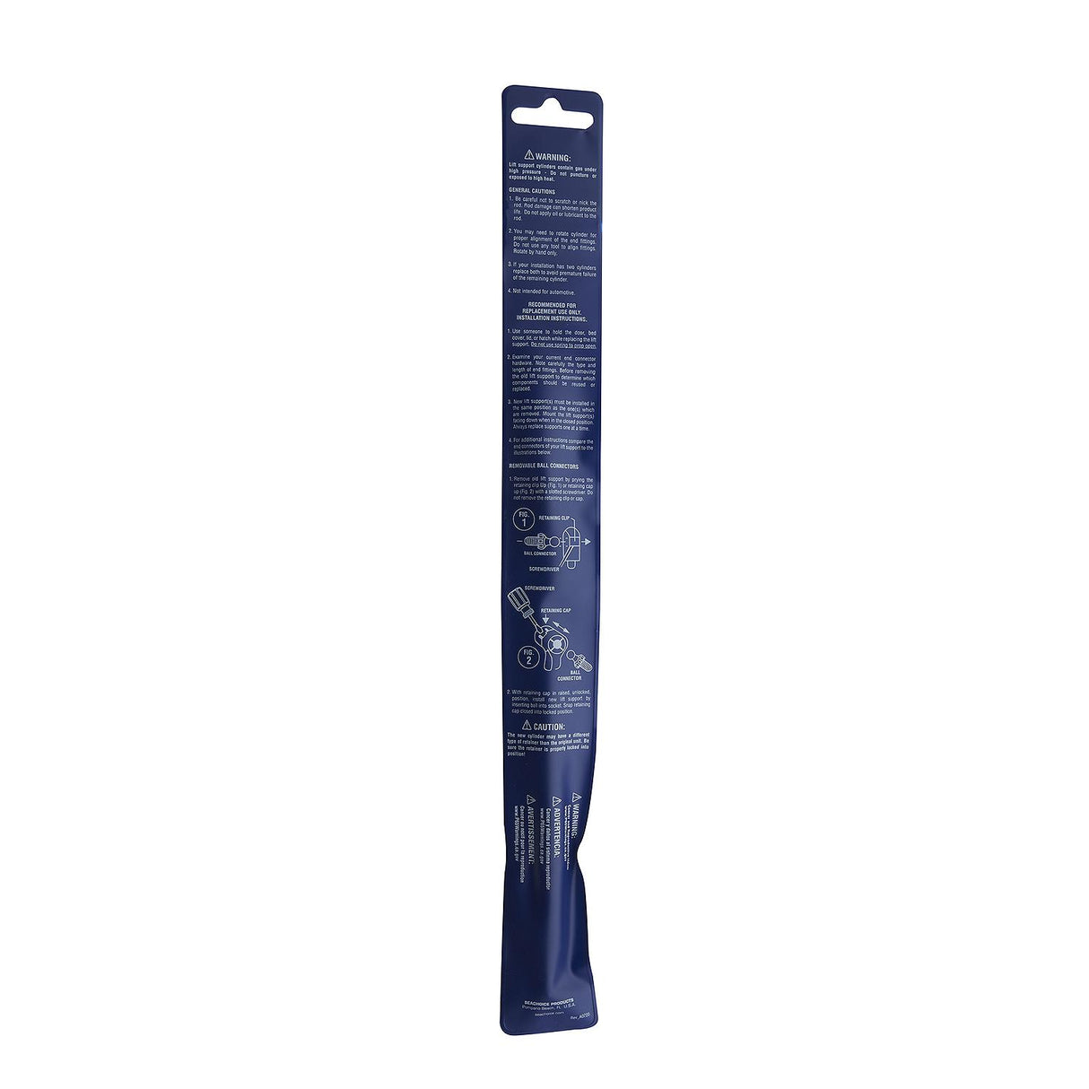 Seachoice 35201, 316 Stainless Steel Gas SpringCompressed: 7.0", Extended 10"
