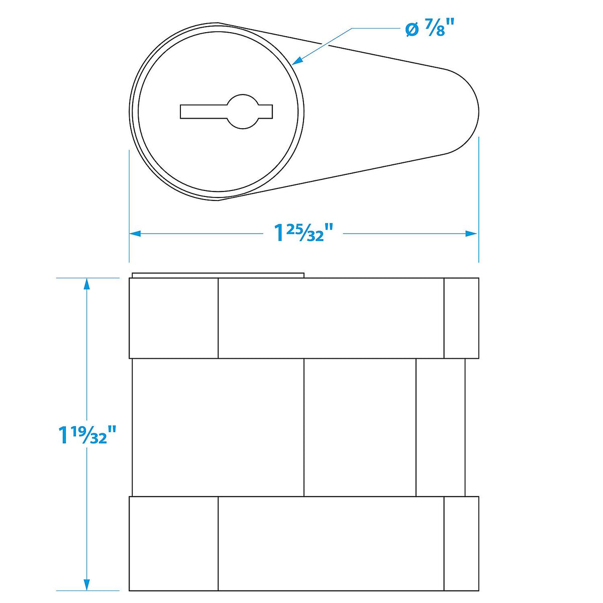 Seachoice Solid Brass Trailer Hitch Lock