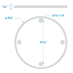 Seachoice Polypropylene Cover Plate Arctic WhiteOD: 5-5/8"