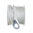 Seachoice 40691 3-Strand Twisted Nylon Anchor Line - White, 3/8″ x 50'