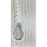 Seachoice 40711 3-Strand Twisted Nylon Anchor Line - White, 3/8″ x 100'